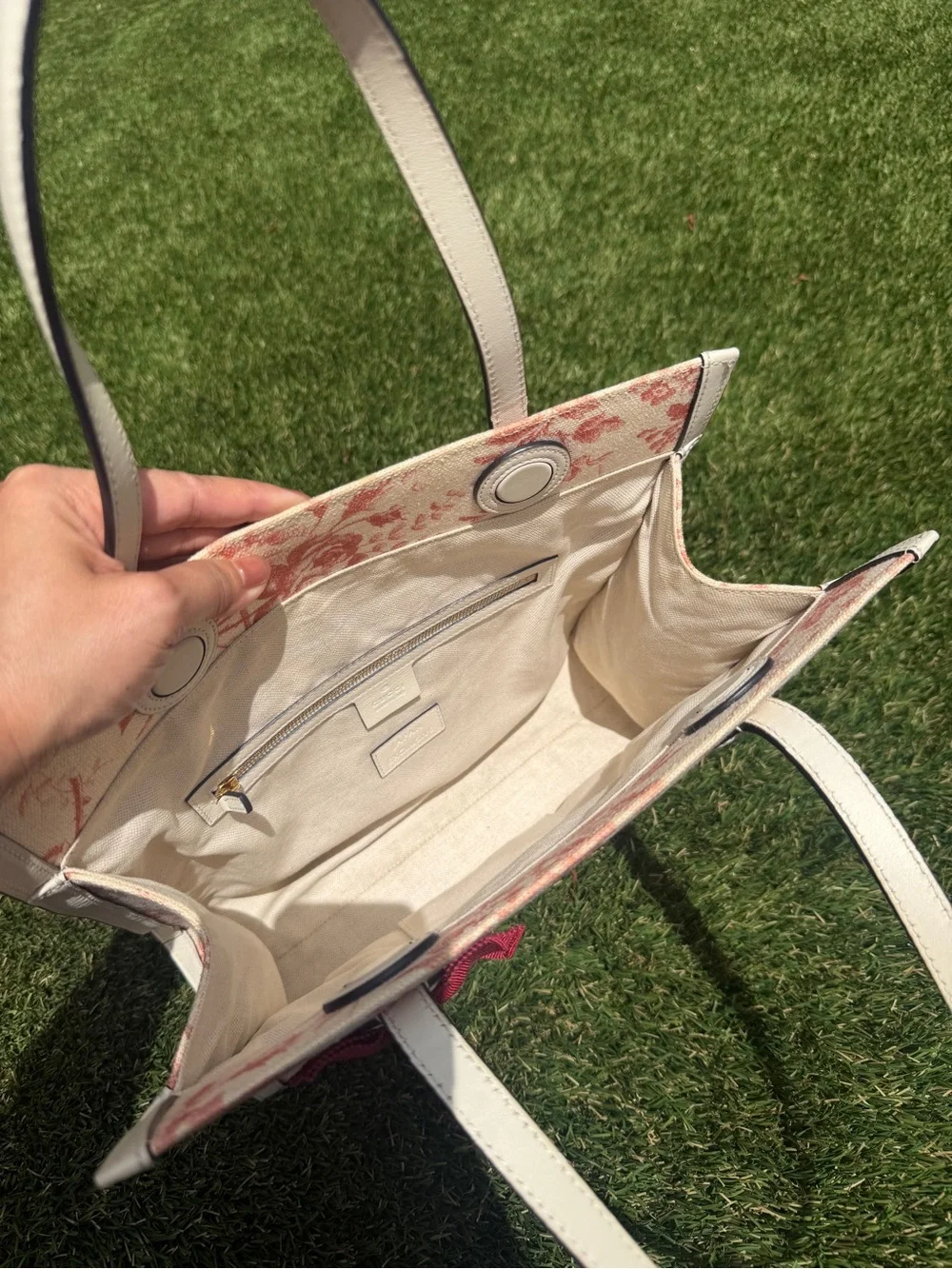 Gucci GG Ribbon Herbarium Floral Canvas Tote Japan-EXCLUSIVE collection - Picture 6 of 6